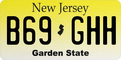 NJ license plate B69GHH