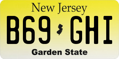 NJ license plate B69GHI