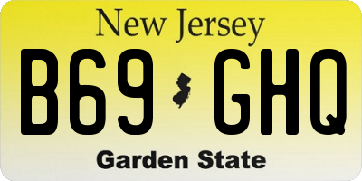 NJ license plate B69GHQ