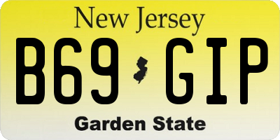 NJ license plate B69GIP