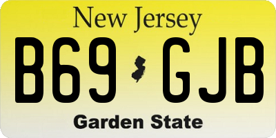 NJ license plate B69GJB