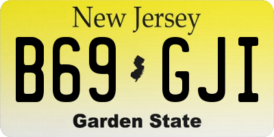 NJ license plate B69GJI