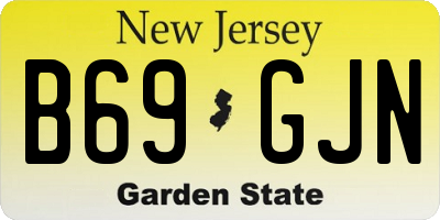 NJ license plate B69GJN