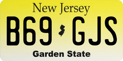 NJ license plate B69GJS