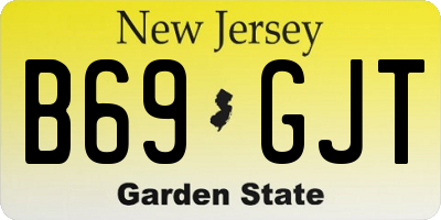 NJ license plate B69GJT