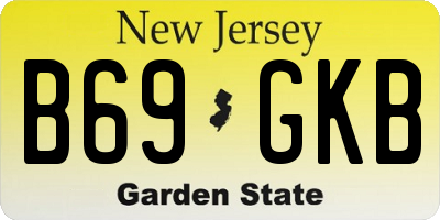 NJ license plate B69GKB