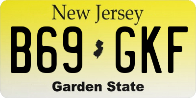 NJ license plate B69GKF