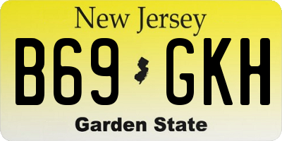 NJ license plate B69GKH