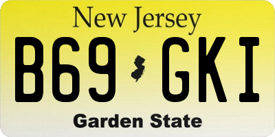 NJ license plate B69GKI