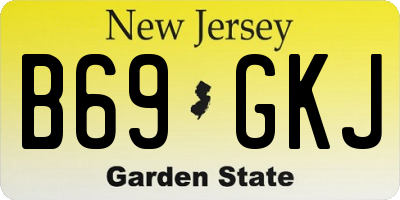 NJ license plate B69GKJ
