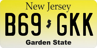 NJ license plate B69GKK