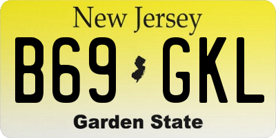 NJ license plate B69GKL