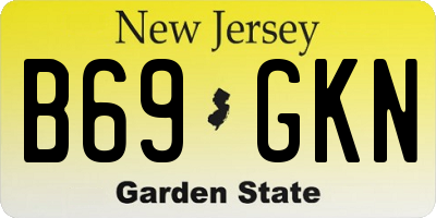 NJ license plate B69GKN