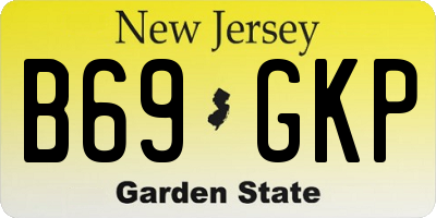 NJ license plate B69GKP