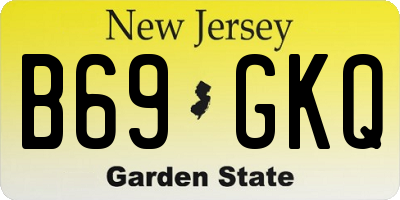 NJ license plate B69GKQ