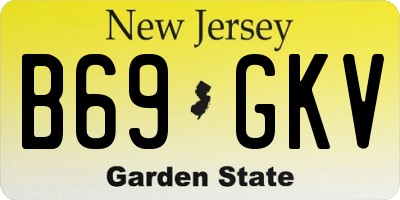 NJ license plate B69GKV
