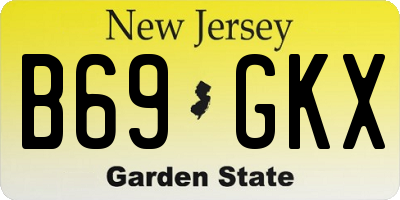 NJ license plate B69GKX