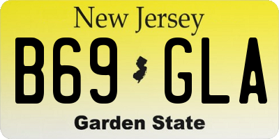 NJ license plate B69GLA