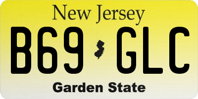 NJ license plate B69GLC