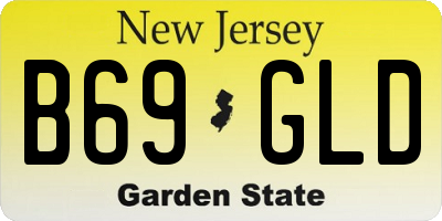NJ license plate B69GLD