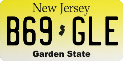 NJ license plate B69GLE