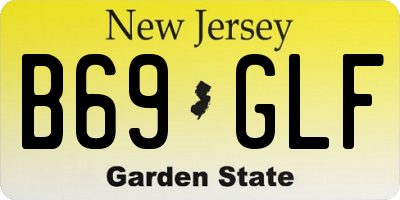 NJ license plate B69GLF