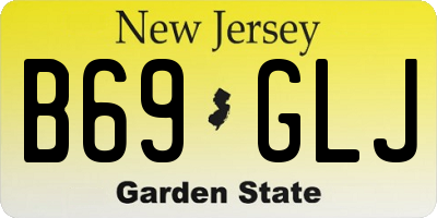 NJ license plate B69GLJ