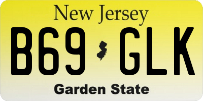 NJ license plate B69GLK