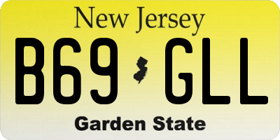 NJ license plate B69GLL