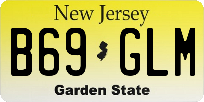 NJ license plate B69GLM