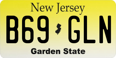 NJ license plate B69GLN