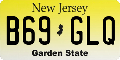NJ license plate B69GLQ