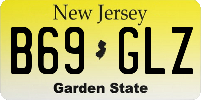 NJ license plate B69GLZ