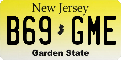 NJ license plate B69GME