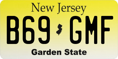 NJ license plate B69GMF