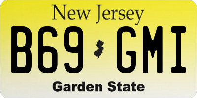 NJ license plate B69GMI