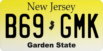 NJ license plate B69GMK