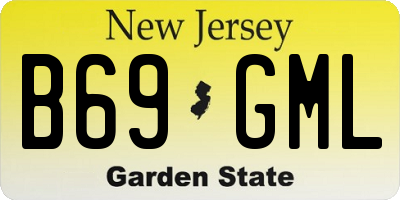 NJ license plate B69GML