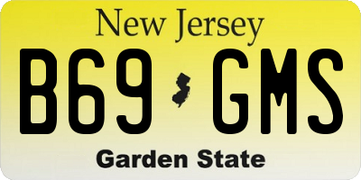 NJ license plate B69GMS