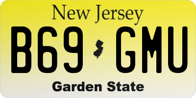 NJ license plate B69GMU