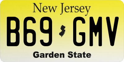 NJ license plate B69GMV