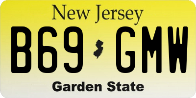 NJ license plate B69GMW