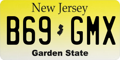 NJ license plate B69GMX