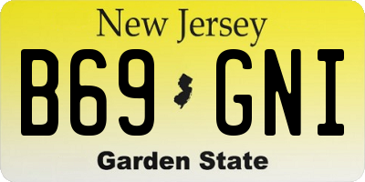NJ license plate B69GNI