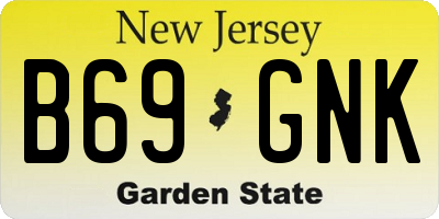 NJ license plate B69GNK