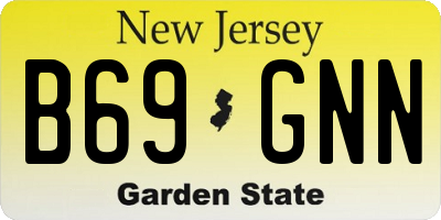 NJ license plate B69GNN