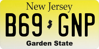 NJ license plate B69GNP