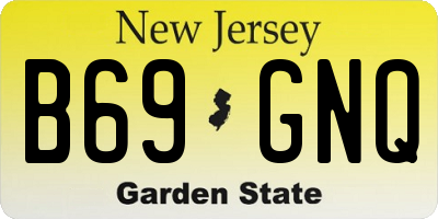 NJ license plate B69GNQ