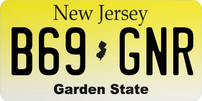 NJ license plate B69GNR