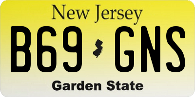 NJ license plate B69GNS
